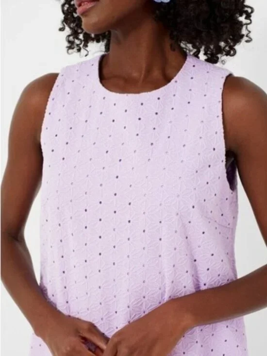 Tuckernuck Women’s Large Lavender Eyelet Sleeveless Folly Dress NWT - Picture 5 of 9